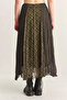 Women's Khaki Mix Plaid Patterned Wrinkle Effect Lined Midi Chiffon Skirt 20090 60283906 - 7