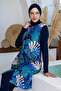 Tewny jileli long sleeve oversized hijab swimsuit 2302-p