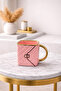 2 Pieces Luxury Porcelain Gilded Gold Detailed Bag Mug Cup Special Design 250ml - 2