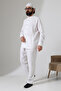 Men's Muslin Judge Collar Shirt and Pants Two-Piece Set, Modern Hajj Umrah Outfit - White (Vşn) - 2