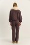 Women's Kahseyyar Faux Fur Collar Lined Pocket Detailed Denim Bomber Jacket Trousers Set 6058 60283898 - 8
