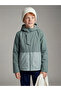 Lcw Kids Green Hooded Water Repellent Boys' Coat