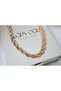 Kol191 Gold Color Spiral Chain Necklace - 3