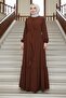 Ayrobin Dress with Tie Detail Brown Hm2873