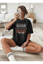 Women's Leopard Amazing Printed Crew Neck Black T-Shirt
