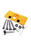 Hinge drill bit and guide set, 12 pieces,