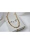 Kol191 Gold Color Spiral Chain Necklace - 2