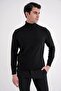 Men's Comfort Fit Comfortable Fit Wool Black Knitwear Sweater Tr 895 - 3