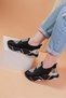 Women's Front Shiny Stone Parachute Fabric Lux Sports Shoes Sneaker - 3