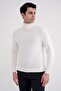 Men's Comfort Fit Comfortable Fit Wool Ecru Off-White Knitwear Sweater Tr 895 - 4