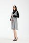 9138-Houndstooth Double Button Mini Maternity Jile Dress - 3