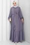 Ayrobin Dress with Tie Detail Gray Hm2873 - 2