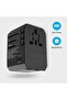 Universal Multi-Port Travel Charger 45W PD with Dual USB & Worldwide Plug - 6