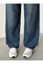 Tinted Back Belt Buckle Knee-Embellished Loose-Leg Jeans - 5
