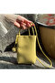 Vegan Leather Crossbody Phone Bag, Pastel Yellow Color - 4