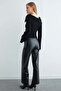 Zippered Madonna Collar Cardigan with Sleeve Detail - 8