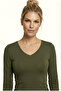 Women's V-Neck Snap Bodysuit - 7