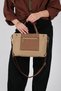 Mink - Camel Satin Women's Handbag Sp1213 - 4