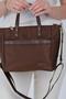 Coffee - Brown Satin Women's Handbag Sp1214 - 5