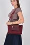 Burgundy - Burgundy Satin Women's Handbag Sp1213 - 5