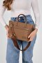 Tütün - Brown Satin Women's Handbag Sp1214 - 3