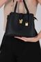 Black - Black Mini Rolax Women's Shoulder Bag Sp1245 - 4