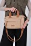 Nut - Tan Satin Women's Handbag Sp1230 - 6