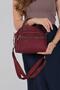 Burgundy - Burgundy Satin Women's Handbag Sp1216 - 2