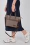 Sand - Brown Satin Women's Handbag Sp1214 - 6