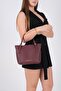 Burgundy - Burgundy Mini Rolax Women's Shoulder Bag Sp1244 - 4