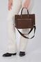 Coffee - Brown Satin Women's Handbag Sp1214 - 2