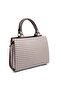 Coffee Yellow - Brown Plaid Line Square Women's Handbag Sp1174 - 4