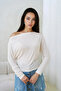 Women's Boat Neck Bat Sleeve Lycra Combed Cotton Blouse - 5
