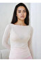 Women's Wide Collar Long Sleeve Lycra Combed Cotton Blouse - 7