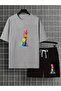 Unisex Women Men Shorts Colorful Dice Printed