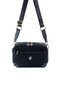 Black - Black Suede Women's Crossbody Bag Sp1094