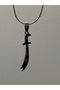 Men's Steel Necklace Chain with Zulfiqar Sword Figure - 7