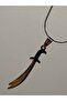 Men's Steel Necklace Chain with Zulfiqar Sword Figure - 4
