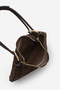 Women's Genuine Leather Shoulder Bag with Zippered Inner Pocket, Ronagi Brown Suede - 6