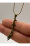 Men's Steel Necklace Chain with Zulfiqar Sword Figure - 5