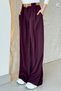 Taba Kmr Detailed Palazzo Pants Plum - 2