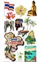 Thailand Travel Themed Sticker Set – Phuket, Bangkok, Elephant, Tuk Tuk & Tropical Stickers - 3