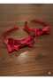 Red Satin Bow Maternity Crown - Henna Night, Bridesmaid and Special Day Crown - 2