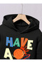 Have a Dream Printed Hooded Combination Bottom Top Tracksuit Set - 3