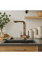 Cubix Purified Antique Square Kitchen Sink Faucet – Double Handle, 360 °   Rotary Pipe