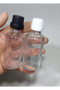6Pcs Clear Glass Shot Bottle Leakproof White with Lock Cap Fragrance Ornament Multi-Purpose Bottle 50ml - 2