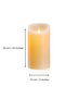 Ivory LED Pillar Candle, Flameless Flickering Flame, Battery Operated for Home Decor, 1pc -7.5x25cm - 6