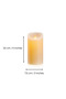 Ivory LED Pillar Candle, Flameless Flickering Flame, Battery Operated for Home Decor, 1pc -7.5x10cm - 8