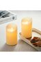Ivory LED Pillar Candle, Flameless Flickering Flame, Battery Operated for Home Decor, 6pc -7.5x10cm - 2