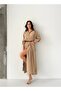 Premium Modal Fabric Belted Dress Mink-Standard